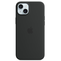 Калъф Silicone MagSafe за Apple iPhone 15 - Black  Калъф Silicone MagSafe за Apple iPhone 15 - Black