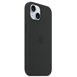 Калъф Silicone MagSafe за Apple iPhone 15 - Black  Калъф Silicone MagSafe за Apple iPhone 15 - Black