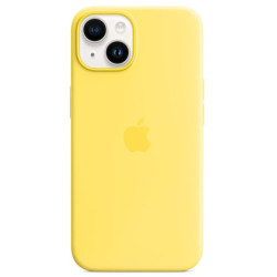 Калъф Silicone MagSafe за Apple iPhone 14 -  Canary Yellow Калъф Silicone MagSafe за Apple iPhone 14 -  Canary Yellow
