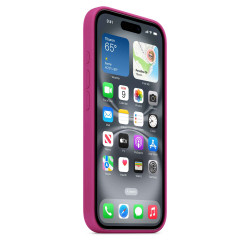 Калъф Silicone MagSafe за Apple iPhone 16 - Fuchsia  Калъф Silicone MagSafe за Apple iPhone 16 - Fuchsia