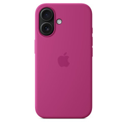 Калъф Silicone MagSafe за Apple iPhone 16 - Fuchsia  Калъф Silicone MagSafe за Apple iPhone 16 - Fuchsia