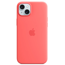 Калъф Silicone MagSafe за Apple iPhone 15 Plus - Guava  Калъф Silicone MagSafe за Apple iPhone 15 Plus - Guava
