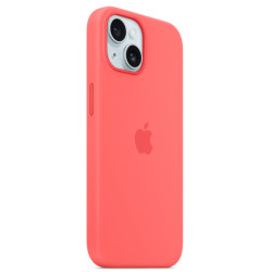 Калъф Silicone MagSafe за Apple iPhone 15 Plus - Guava  Калъф Silicone MagSafe за Apple iPhone 15 Plus - Guava