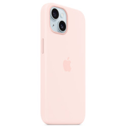 Калъф Silicone MagSafe за Apple iPhone 15 Plus - Light Pink  Калъф Silicone MagSafe за Apple iPhone 15 Plus - Light Pink