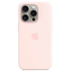 Калъф Silicone MagSafe за Apple iPhone 15 Pro Max - Light Pink  Калъф Silicone MagSafe за Apple iPhone 15 Pro Max - Light Pink