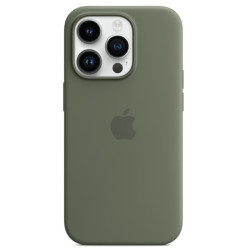 Калъф Silicone MagSafe за Apple iPhone 14 Pro - Olive  Калъф Silicone MagSafe за Apple iPhone 14 Pro - Olive