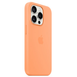 Калъф Silicone MagSafe за Apple iPhone 15 Pro Max - Orange Sorbet  Калъф Silicone MagSafe за Apple iPhone 15 Pro Max - Orange Sorbet