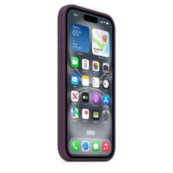 Калъф Silicone MagSafe за Apple iPhone 16 - Plum  Калъф Silicone MagSafe за Apple iPhone 16 - Plum