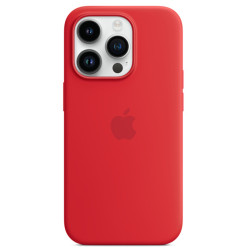 Калъф Silicone MagSafe за Apple iPhone 14 Pro - Red  Калъф Silicone MagSafe за Apple iPhone 14 Pro - Red