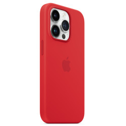 Калъф Silicone MagSafe за Apple iPhone 14 Pro - Red  Калъф Silicone MagSafe за Apple iPhone 14 Pro - Red