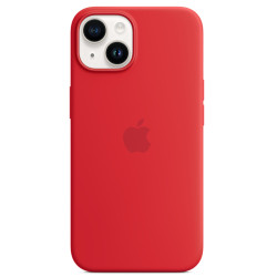 Калъф Silicone MagSafe за Apple iPhone 14 - Red  Калъф Silicone MagSafe за Apple iPhone 14 - Red