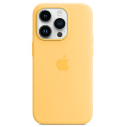 Калъф Silicone MagSafe за Apple iPhone 14 Pro - Sunglow  Калъф Silicone MagSafe за Apple iPhone 14 Pro - Sunglow