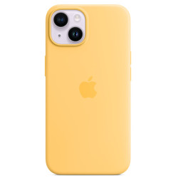 Калъф Silicone MagSafe за Apple iPhone 14 - Sunglow  Калъф Silicone MagSafe за Apple iPhone 14 - Sunglow