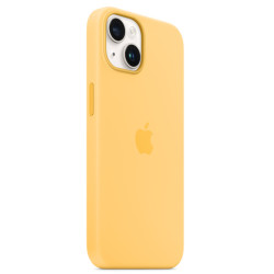 Калъф Silicone MagSafe за Apple iPhone 14 - Sunglow  Калъф Silicone MagSafe за Apple iPhone 14 - Sunglow