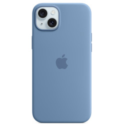 Калъф Silicone MagSafe за Apple iPhone 15 Plus - Winter Blue  Калъф Silicone MagSafe за Apple iPhone 15 Plus - Winter Blue