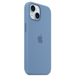 Калъф Silicone MagSafe за Apple iPhone 15 Plus - Winter Blue  Калъф Silicone MagSafe за Apple iPhone 15 Plus - Winter Blue