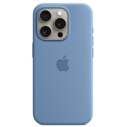 Калъф Silicone MagSafe за Apple iPhone 15 Pro - Winter Blue  Калъф Silicone MagSafe за Apple iPhone 15 Pro - Winter Blue