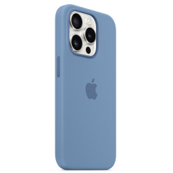 Калъф Silicone MagSafe за Apple iPhone 15 Pro - Winter Blue  Калъф Silicone MagSafe за Apple iPhone 15 Pro - Winter Blue
