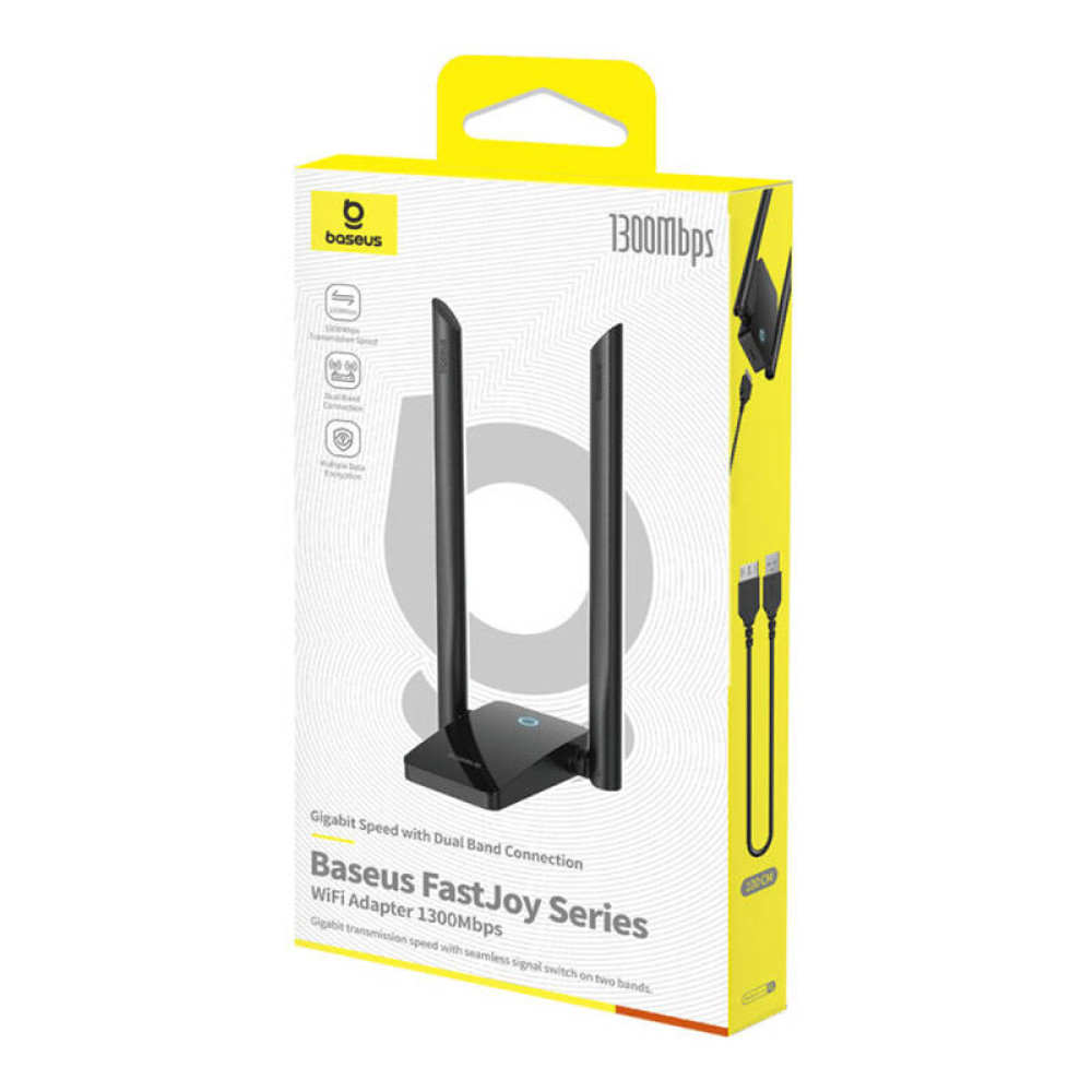 WiFi адаптер Baseus FastJoy Series 1300Mbps (B01317600111-05) WiFi адаптер Baseus FastJoy Series 1300Mbps (B01317600111-05)