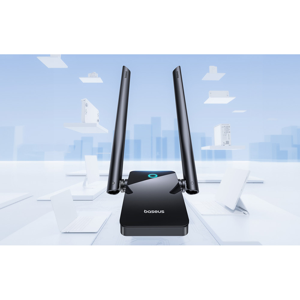 WiFi адаптер Baseus FastJoy Series 1300Mbps (B01317600111-05) WiFi адаптер Baseus FastJoy Series 1300Mbps (B01317600111-05)