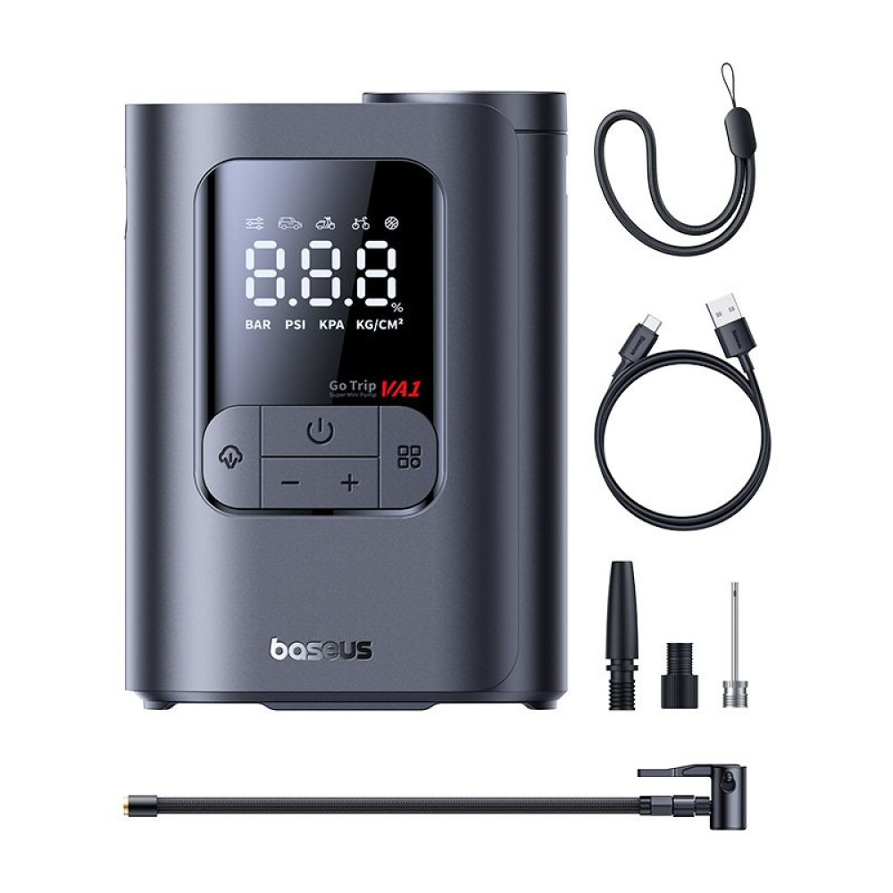 Компресор Baseus GoTrip VA1 Super Mini Cordless Inflator Pump 22-Cylinder, Wireless - (C0119601)