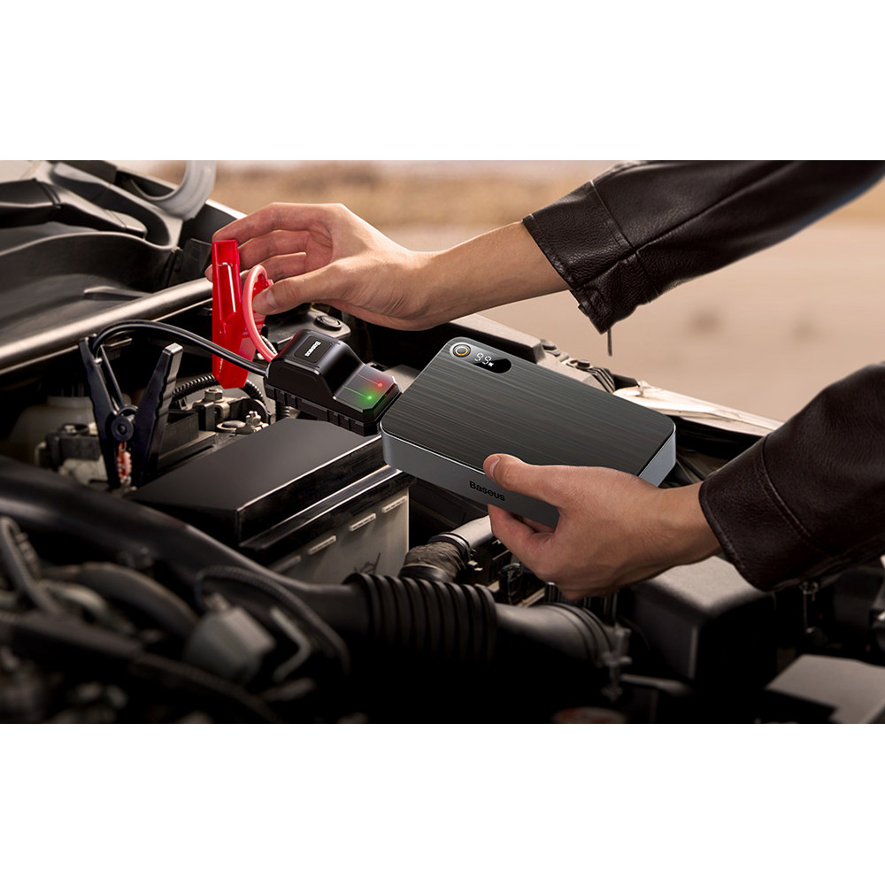 Стартер за автомобил и външна батерия Baseus - Super Energy PRO Car Jump Starter (CGNL070001) - 16 000 mAh, 1600A + фенер