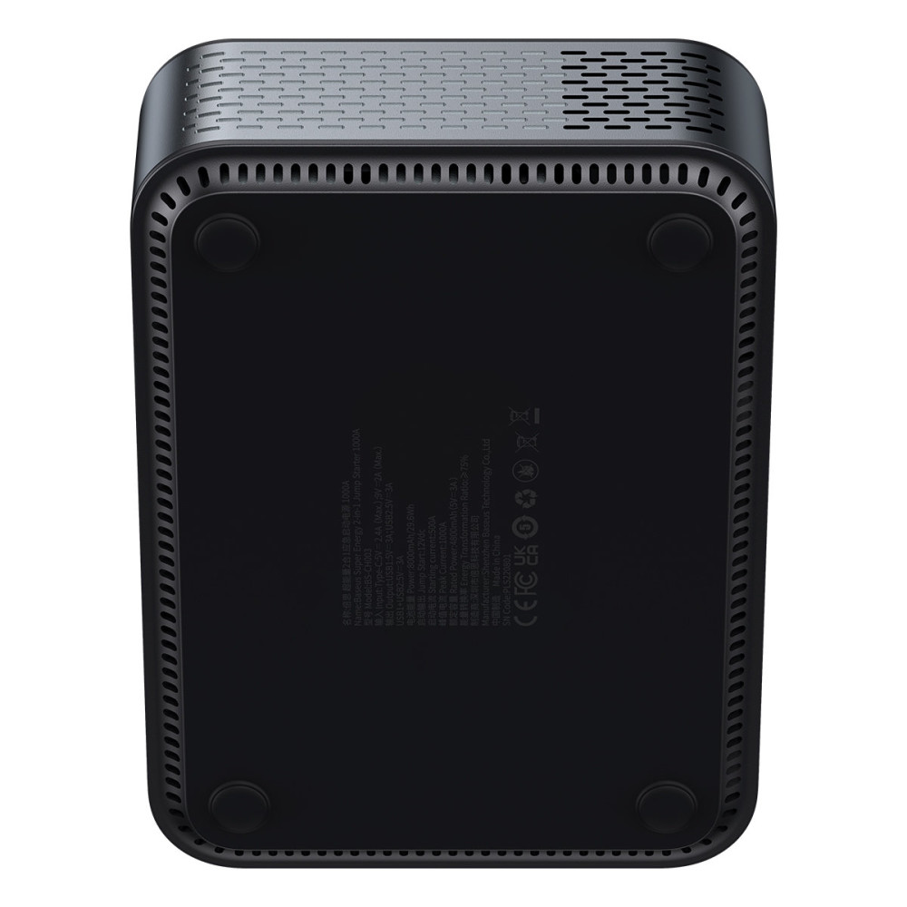 Стартер за автомобил + външна батерия  + компресор Baseus (CGCN000001) - 8 000 mAh, 1000A + фенер, 3 в 1