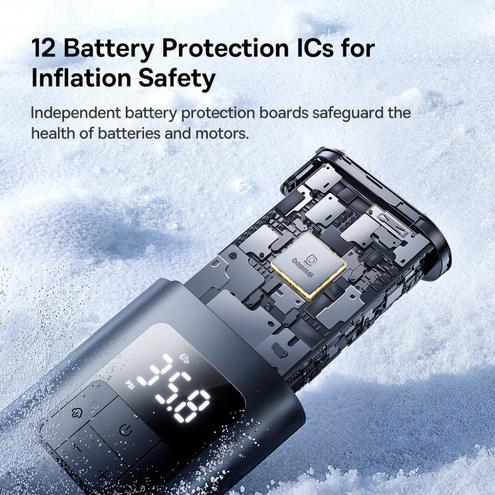 Компресор Baseus PrimeTrip VA1 2-in-1 Pump, 6000mAh, с фенерче - (C11169001121-00)