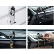 Комплект закачалки за автомобил BASEUS - Beetle (ACGGJK-0G), за залепяне - 2 бр. Комплект закачалки за автомобил BASEUS - Beetle (ACGGJK-0G), за залепяне - 2 бр.