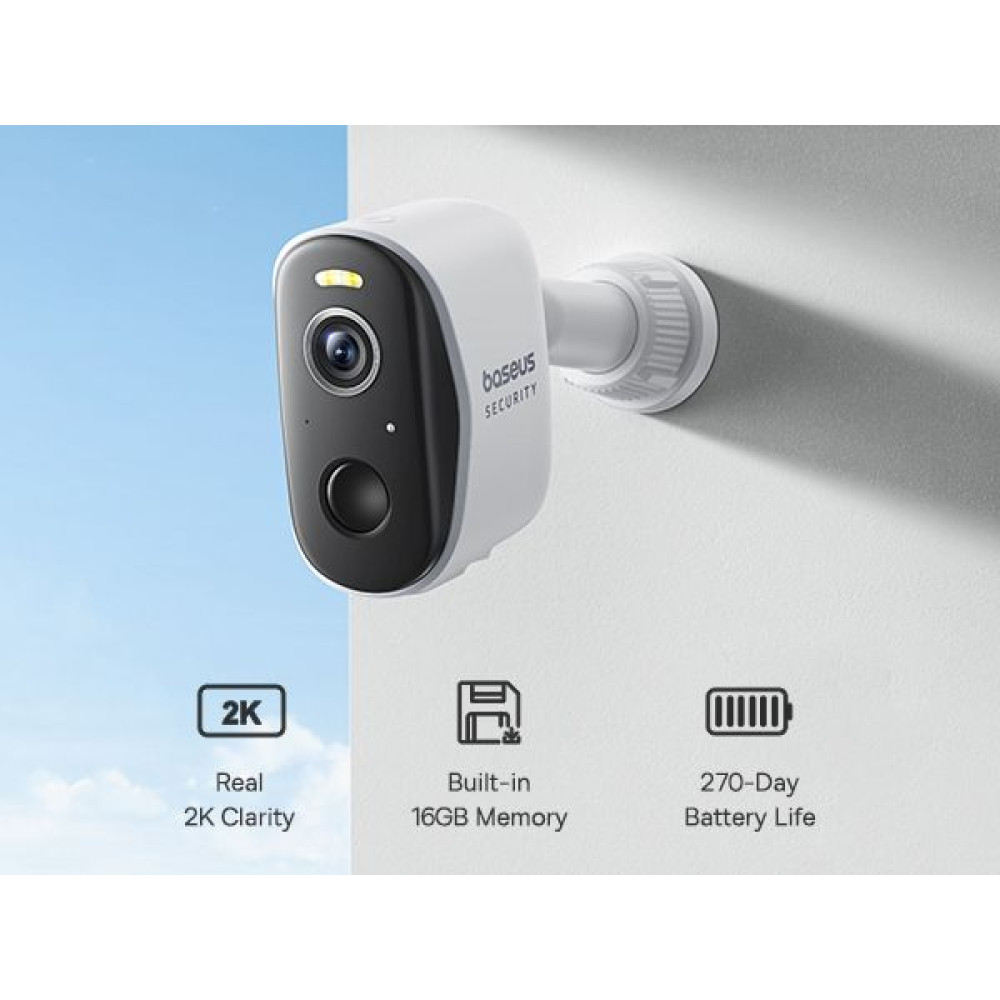 Интелигентна външна камера за видеонаблюдение Baseus Security N1 Plus Outdoor Dual Camera 2K - (S0TY002131) - 2 бр. Интелигентна външна камера за видеонаблюдение Baseus Security N1 Plus Outdoor Dual Camera 2K - (S0TY002131) - 2 бр.