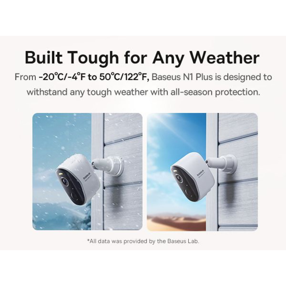 Интелигентна външна камера за видеонаблюдение Baseus Security N1 Plus Outdoor Dual Camera 2K - (S0TY002131) - 2 бр. Интелигентна външна камера за видеонаблюдение Baseus Security N1 Plus Outdoor Dual Camera 2K - (S0TY002131) - 2 бр.