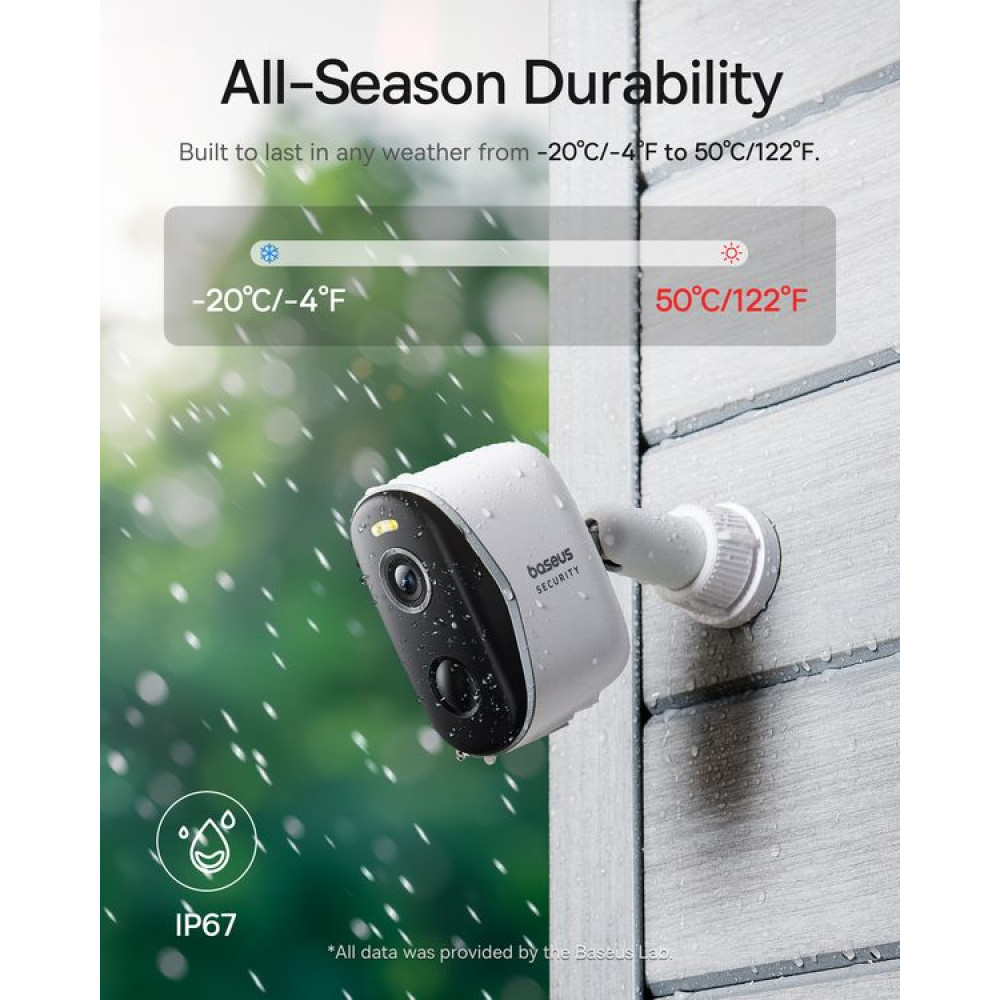 Интелигентна външна камера за видеонаблюдение Baseus Security N1 Plus Outdoor Dual Camera 2K - (S0TY002131) - 2 бр. Интелигентна външна камера за видеонаблюдение Baseus Security N1 Plus Outdoor Dual Camera 2K - (S0TY002131) - 2 бр.