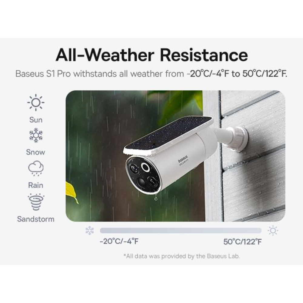 Интелигентна външна камера за видеонаблюдение Baseus Security S1 Pro Outdoor Dual Camera 3K - (S0TX002131) - 2 бр. Интелигентна външна камера за видеонаблюдение Baseus Security S1 Pro Outdoor Dual Camera 3K - (S0TX002131) - 2 бр.