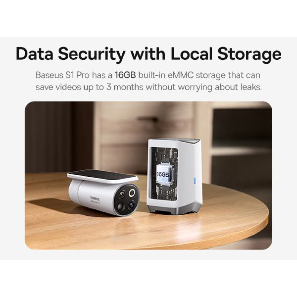 Интелигентна външна камера за видеонаблюдение Baseus Security S1 Pro Outdoor Dual Camera 3K - (S0TX002131) - 2 бр. Интелигентна външна камера за видеонаблюдение Baseus Security S1 Pro Outdoor Dual Camera 3K - (S0TX002131) - 2 бр.