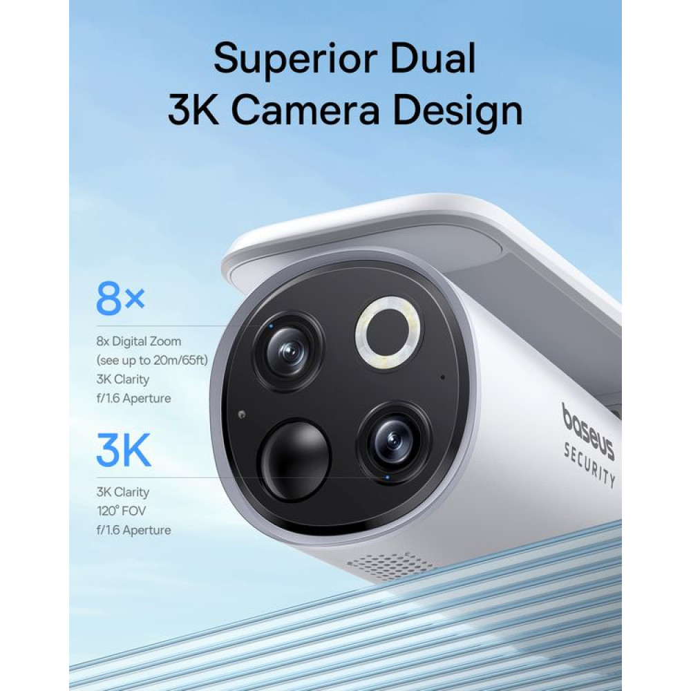 Интелигентна външна камера за видеонаблюдение Baseus Security S1 Pro Outdoor Dual Camera 3K - (S0TX002131) - 2 бр. Интелигентна външна камера за видеонаблюдение Baseus Security S1 Pro Outdoor Dual Camera 3K - (S0TX002131) - 2 бр.