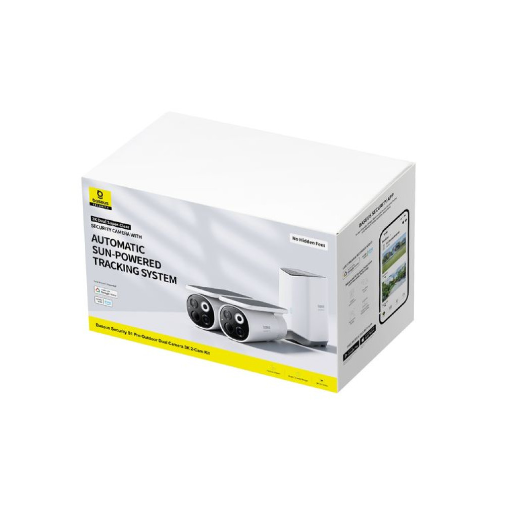 Интелигентна външна камера за видеонаблюдение Baseus Security S1 Pro Outdoor Dual Camera 3K - (S0TX002131) - 2 бр. Интелигентна външна камера за видеонаблюдение Baseus Security S1 Pro Outdoor Dual Camera 3K - (S0TX002131) - 2 бр.