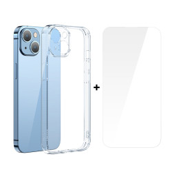 Калъф + стъклен протектор BASEUS Crystal Ultra-Thin за Apple iPhone 14 Калъф + стъклен протектор BASEUS Crystal Ultra-Thin за Apple iPhone 14