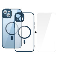 Калъф + стъклен протектор BASEUS Frame MagSafe за Apple iPhone 14 Plus  Калъф + стъклен протектор BASEUS Frame MagSafe за Apple iPhone 14 Plus
