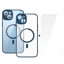Калъф + стъклен протектор BASEUS Frame MagSafe за Apple iPhone 14 Калъф + стъклен протектор BASEUS Frame MagSafe за Apple iPhone 14