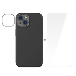Калъф + стъклен протектор BASEUS Liquid Gel MagSafe за Apple iPhone 14 + протектор Калъф + стъклен протектор BASEUS Liquid Gel MagSafe за Apple iPhone 14 + протектор