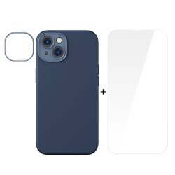 Калъф + стъклен протектор BASEUS Liquid Gel MagSafe за Apple iPhone 14 Калъф + стъклен протектор BASEUS Liquid Gel MagSafe за Apple iPhone 14