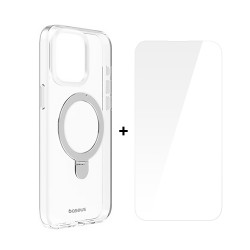 Калъф + стъклен протектор BASEUS Sky Ring MagSafe за Apple iPhone 15 Pro Калъф + стъклен протектор BASEUS Sky Ring MagSafe за Apple iPhone 15 Pro