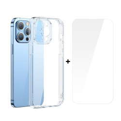 Калъф + стъклен протектор BASEUS SuperCeramic Glass за Apple iPhone 14 Калъф + стъклен протектор BASEUS SuperCeramic Glass за Apple iPhone 14