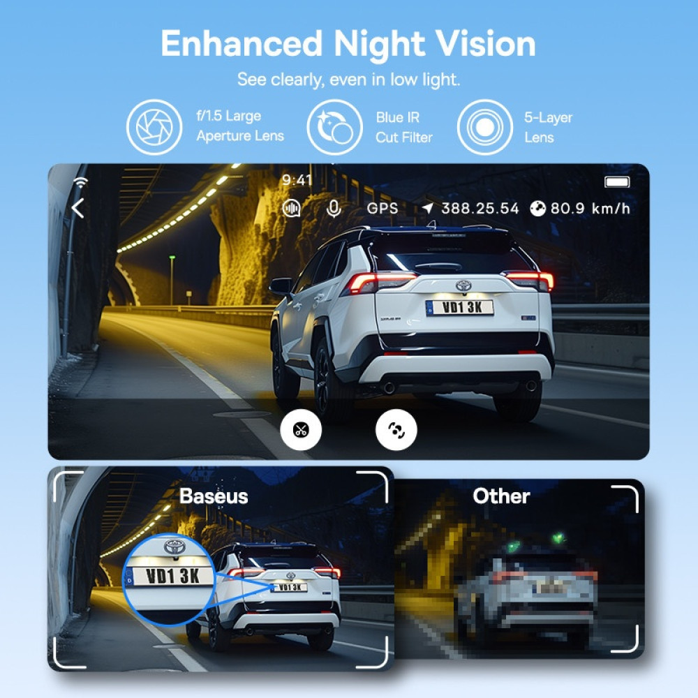 Видеорегистратор BASEUS PrimeTrip, 3K - (C10669000123-00) Видеорегистратор BASEUS PrimeTrip, 3K - (C10669000123-00)