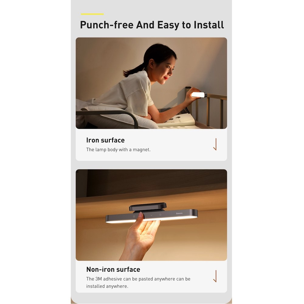 Магнитна настолна LED лампа Baseus - (DGXC-C0G)