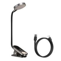LED Лампа за четене Baseus (DGRAD-0G) с щипка за захващане  LED Лампа за четене Baseus (DGRAD-0G) с щипка за захващане