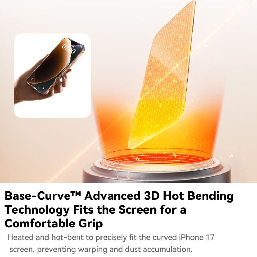   Стъклен протектор BASEUS Full-View HD Apple iPhone 17, Easy-fix 2/pc. (P0049603)