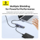 Хъб 4в1 BASEUS UltraJoy от Type-C/USB-A към 3xUSB3.0, USB2.0, USB-C, RJ45 (B0005280B811-14)