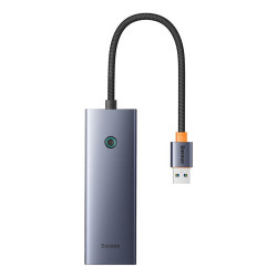 Хъб 4в1 BASEUS UltraJoy от USB-A към 3xUSB3.0, USB-C, RJ45 (B0005280B811-12)