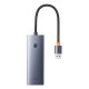 Хъб 4в1 BASEUS UltraJoy от USB-A към 3xUSB3.0, USB-C, RJ45 (B0005280B811-12)